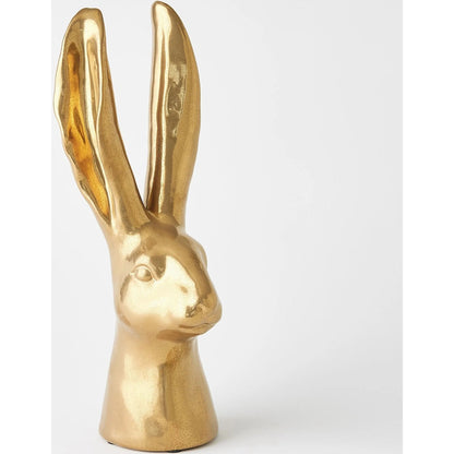 Rabbit by Global Views in matte gold. Made from ceramic in a eclectic & global style.