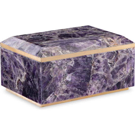 Amethyst Decorative Box with Brass by Maitland-Smith in amethyst. Made from unique in a unique style.