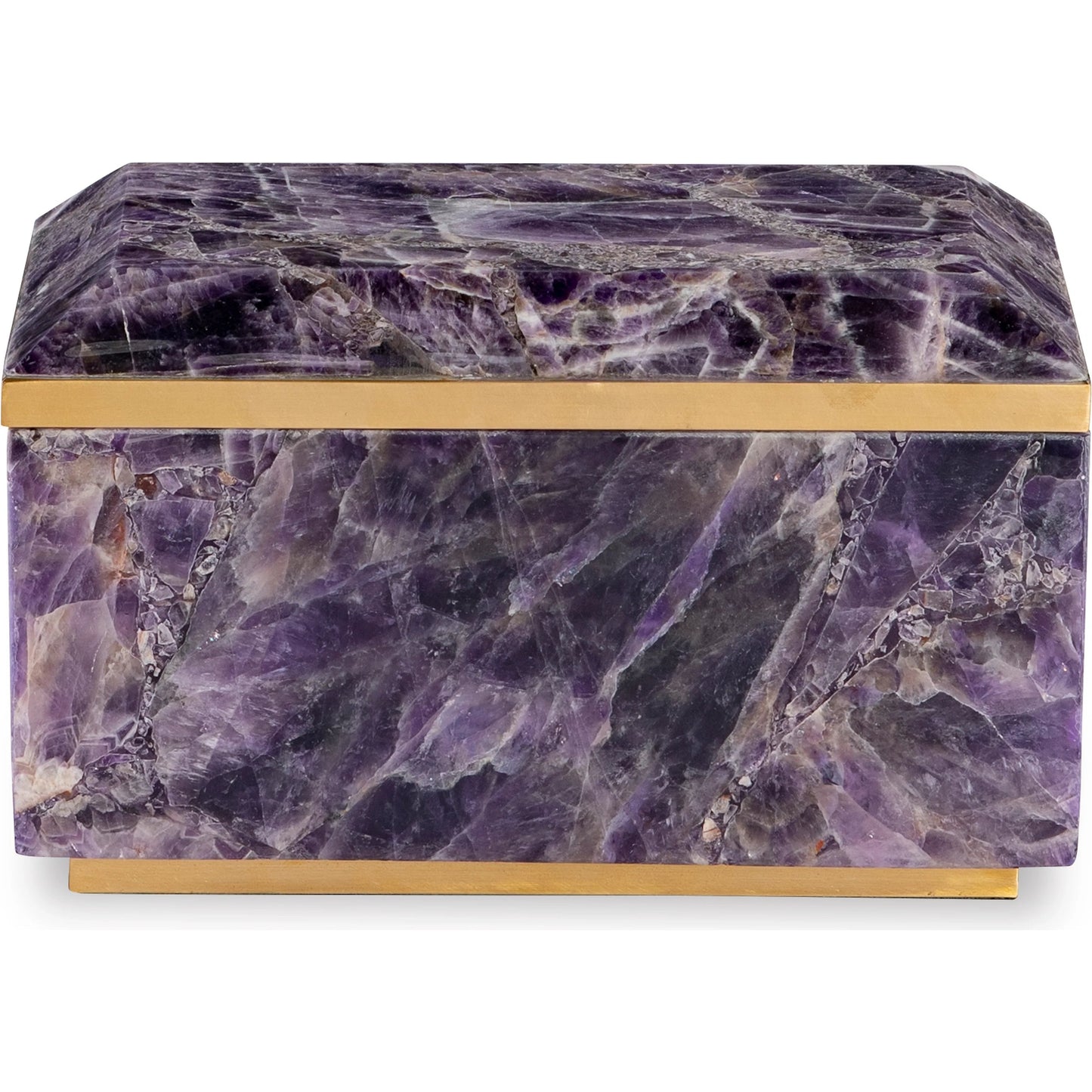 002 SI-2293509 | Additional Silo | Small Brass, Amethyst Box by Maitland-Smith in amethyst. Made from unique in a modern style.