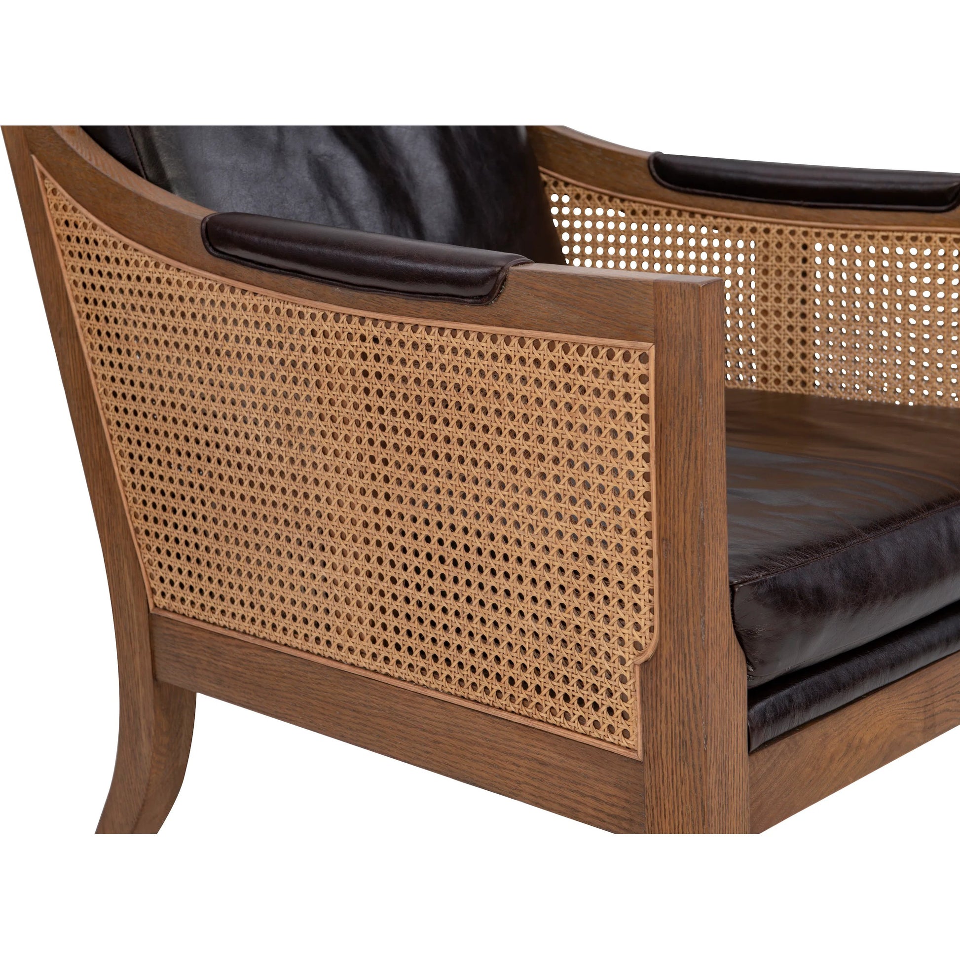 Hazel Accent Chair by Maitland-Smith in dark oak. Made from unique in a unique style.