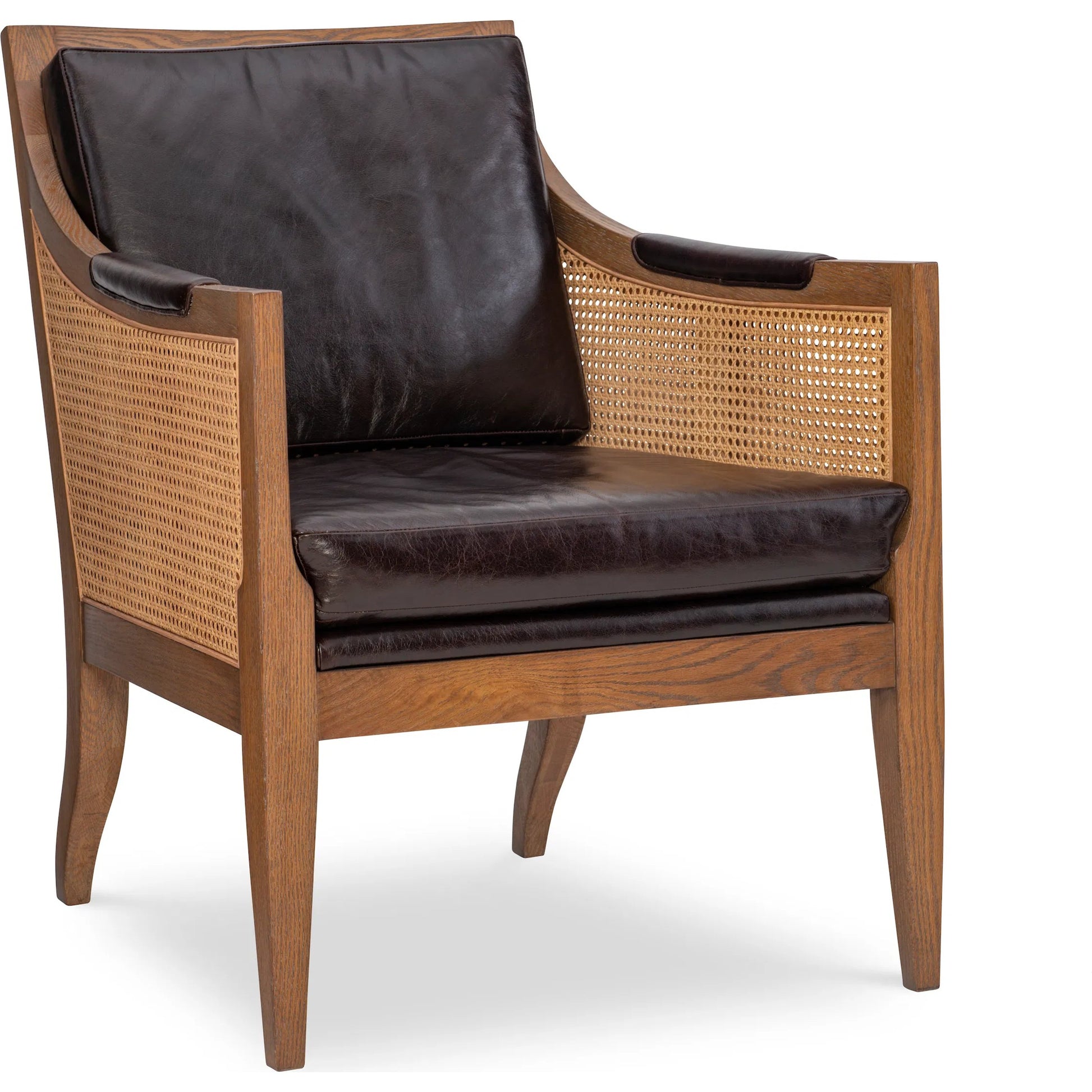 Hazel Accent Chair by Maitland-Smith in dark oak. Made from unique in a unique style.