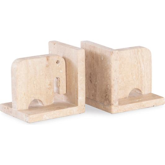 Elephant Bookend by Maitland-Smith in natural. Made from unique in a unique style.