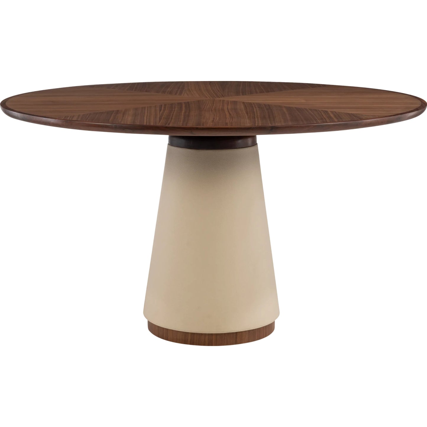 000 SI-2293519 | Primary Silo | Hudson Center Table by Maitland-Smith in walnut, cream leather. Made from unique in a transitional style.