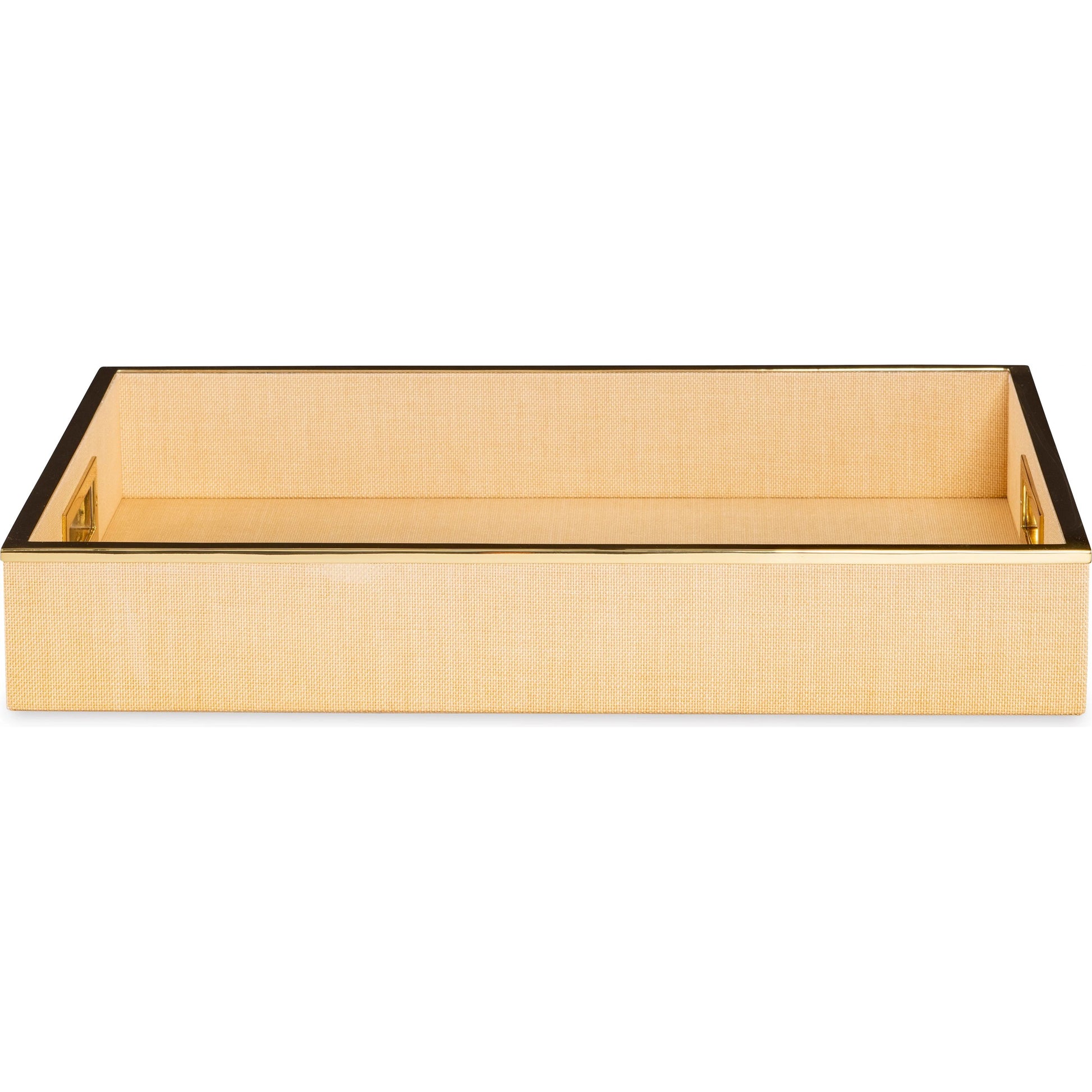 Small Raffia Tray by Maitland-Smith in polished. Made from unique in a transitional style.