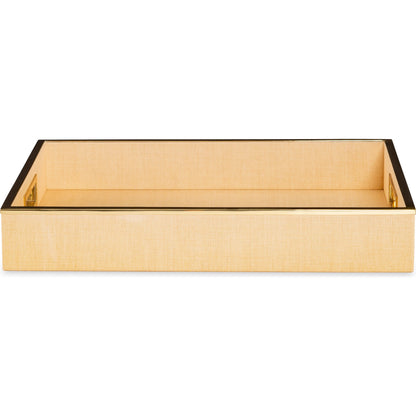 Small Raffia Tray by Maitland-Smith in polished. Made from unique in a transitional style.