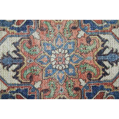 Percy Transitional Rug - 39AHF by Feizy in blue, red, ivory. Made from polyester in a unique style.