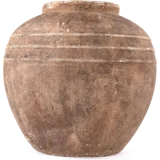Distressed Rustic Towny Brown Jar by Zentique in rustic. Made from stoneware in a unique style.