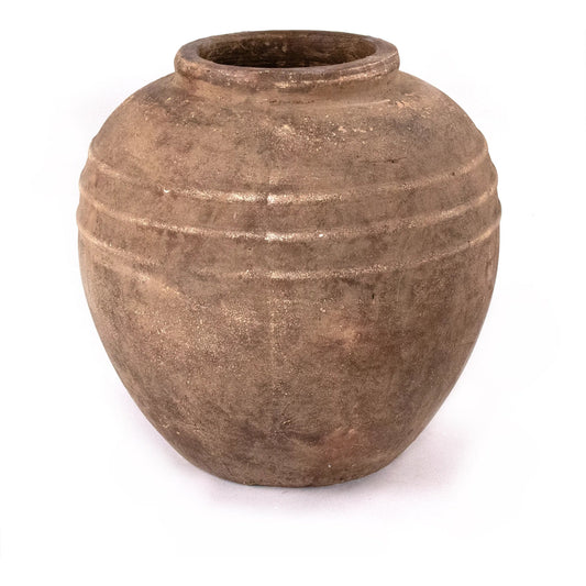Distressed Rustic Towny Brown Jar by Zentique in rustic. Made from stoneware in a unique style.