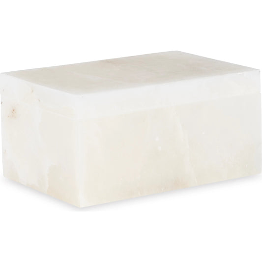 Alabaster Decorative Box by Maitland-Smith in white. Made from unique in a unique style.