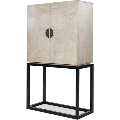 Alistar Bar Cabinet by Maitland-Smith in cerused oak. Made from unique in a transitional style.
