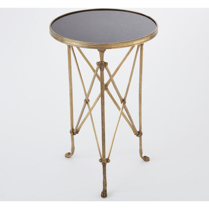 Directoire Table by Global Views in brass. Made from unique in a transitional style.