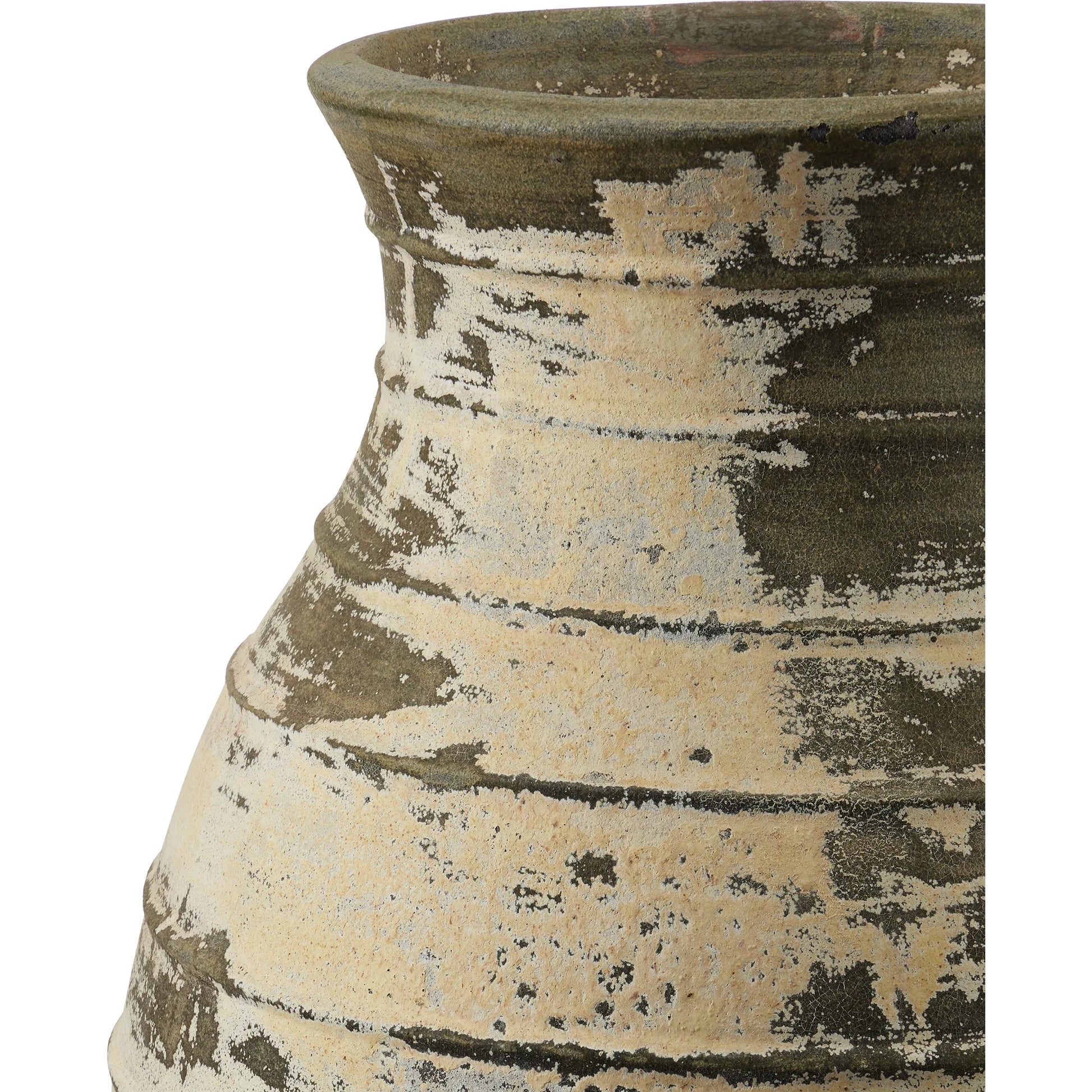 Ragusa Urn by Currey and Company. Made from terracotta in a rustic style.