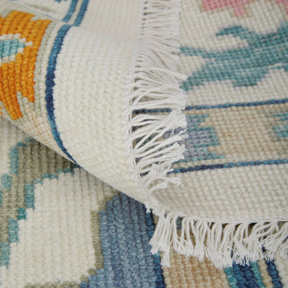 Karina Transitional & Botanical Rug - 90969G8F by Feizy in ivory, blue, pink. Made from wool in a unique style.