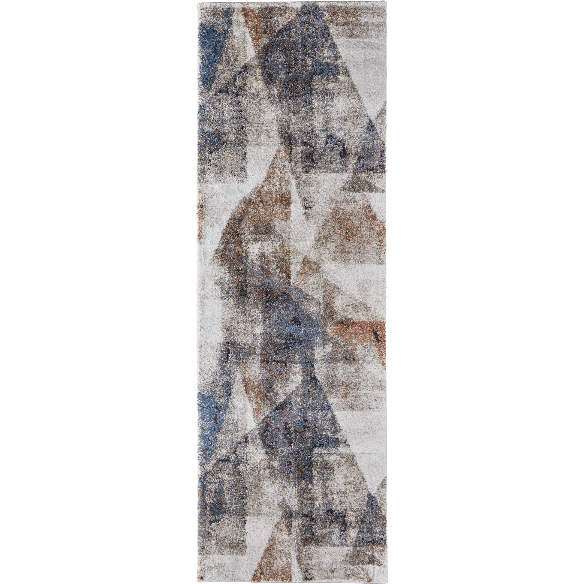 Gilmore Color Block Rug - 39MKF by Feizy in blue, ivory, taupe. Made from polypropylene in a unique style.