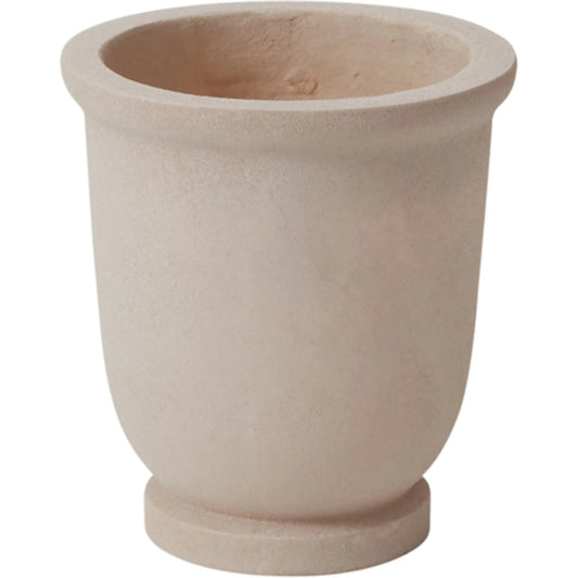 Pirouette Urn by Accent Decor in tan. Made from fiber composite in a unique style.