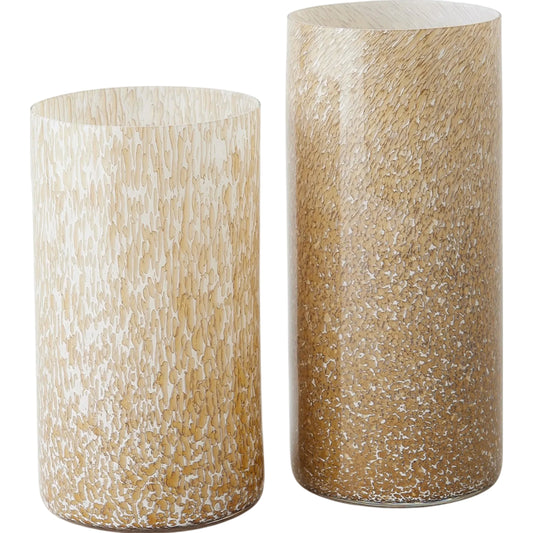 Golden Flecked Vase by Global Views in golden and gold. Made from unique in a unique style.