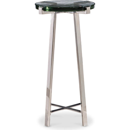 Dex Spot Table by Maitland-Smith in polished nickel. Made from unique in a modern style.