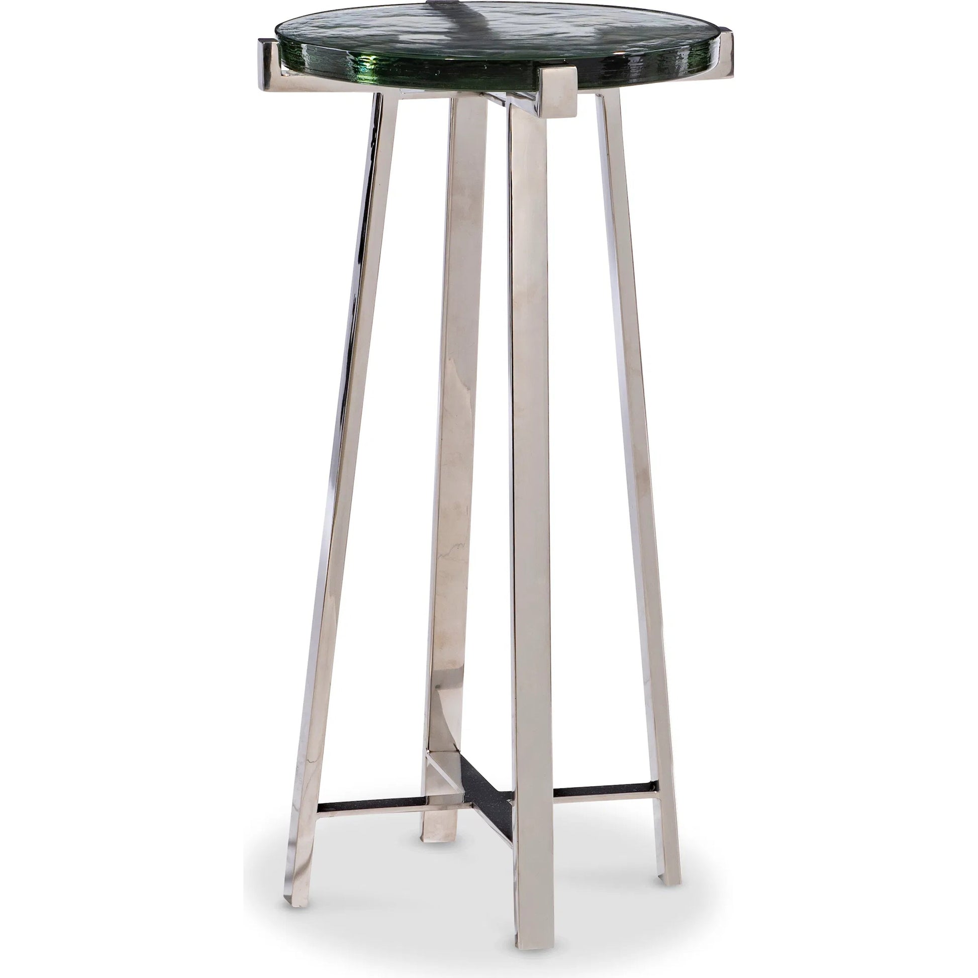 Dex Spot Table by Maitland-Smith in polished nickel. Made from unique in a modern style.