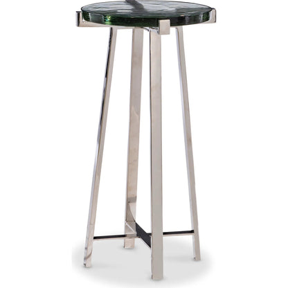Dex Spot Table by Maitland-Smith in polished nickel. Made from unique in a modern style.