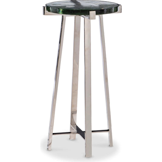 Dex Spot Table by Maitland-Smith in polished nickel. Made from unique in a unique style.