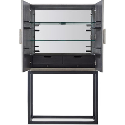 Apollo Bar Cabinet by Maitland-Smith in vellum. Made from unique in a transitional style.