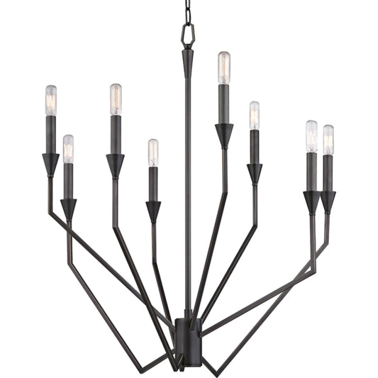 Archie Chandelier by Hudson Valley. Made from brass in a modern style.