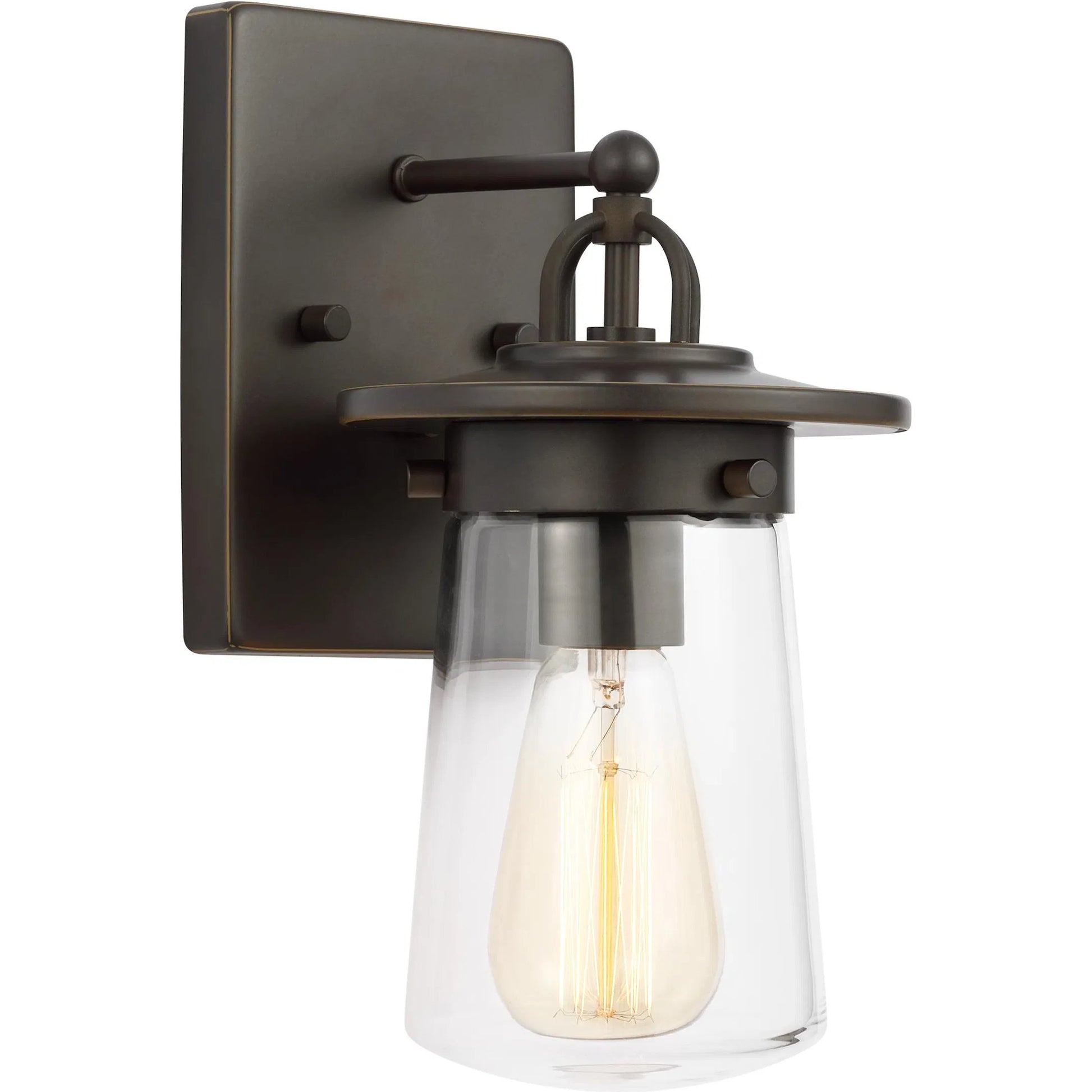 Tybee Small One Light Outdoor Wall Lantern by Visual Comfort & Co.. Made from aluminum in a cottage & farmhouse style.