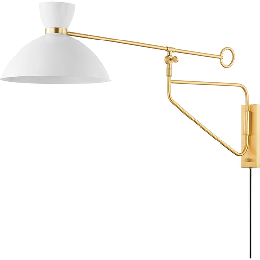 Cranbrook Portable Wall Sconce by Hudson Valley. Made from steel, aluminum in a modern style.