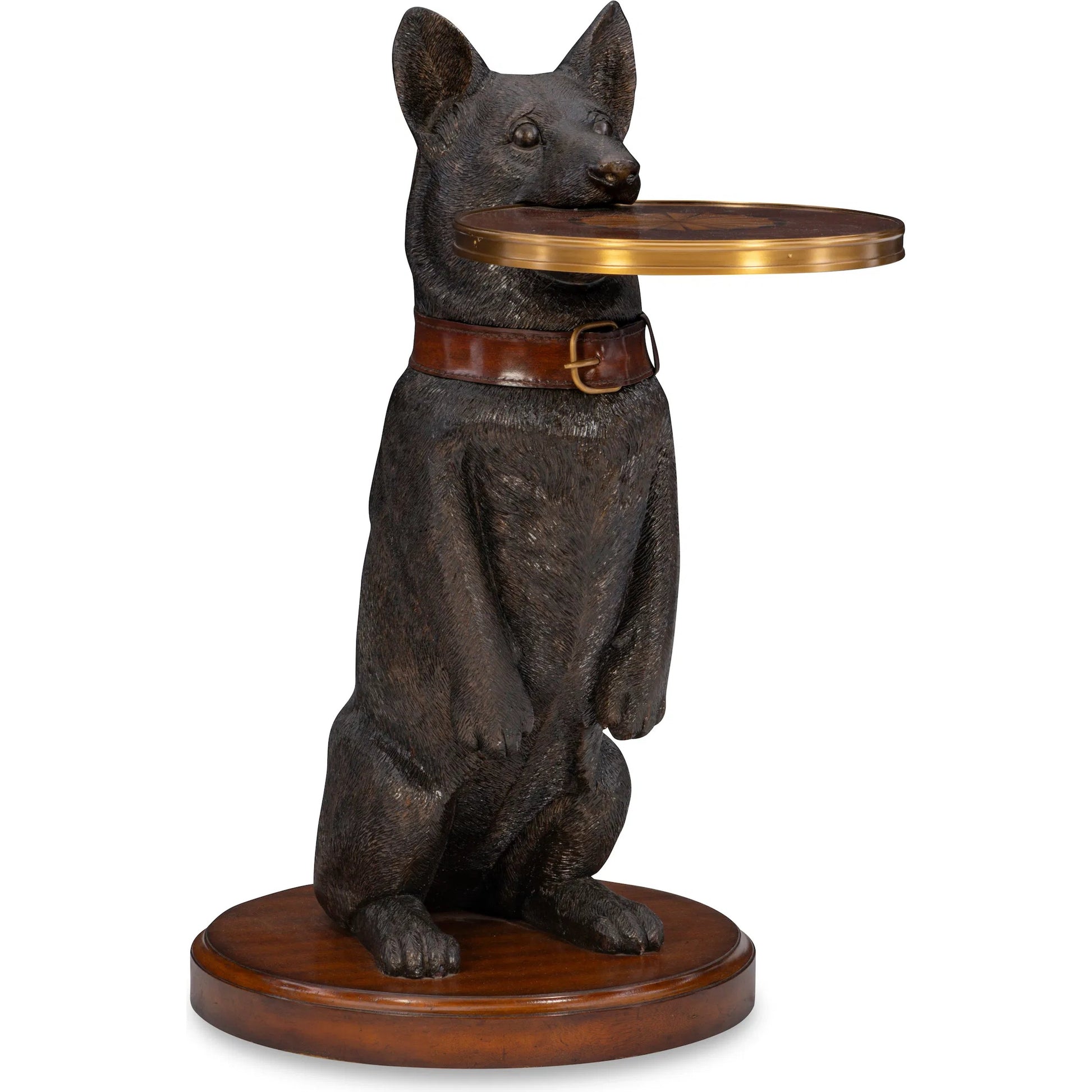 Corgi Accent Table by Maitland-Smith in antique brass, brass accents. Made from unique in a eclectic & global style.