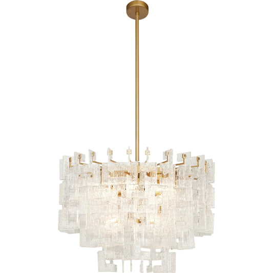 Exposition Chandelier by Global Views in red and brass. Made from unique in a unique style.