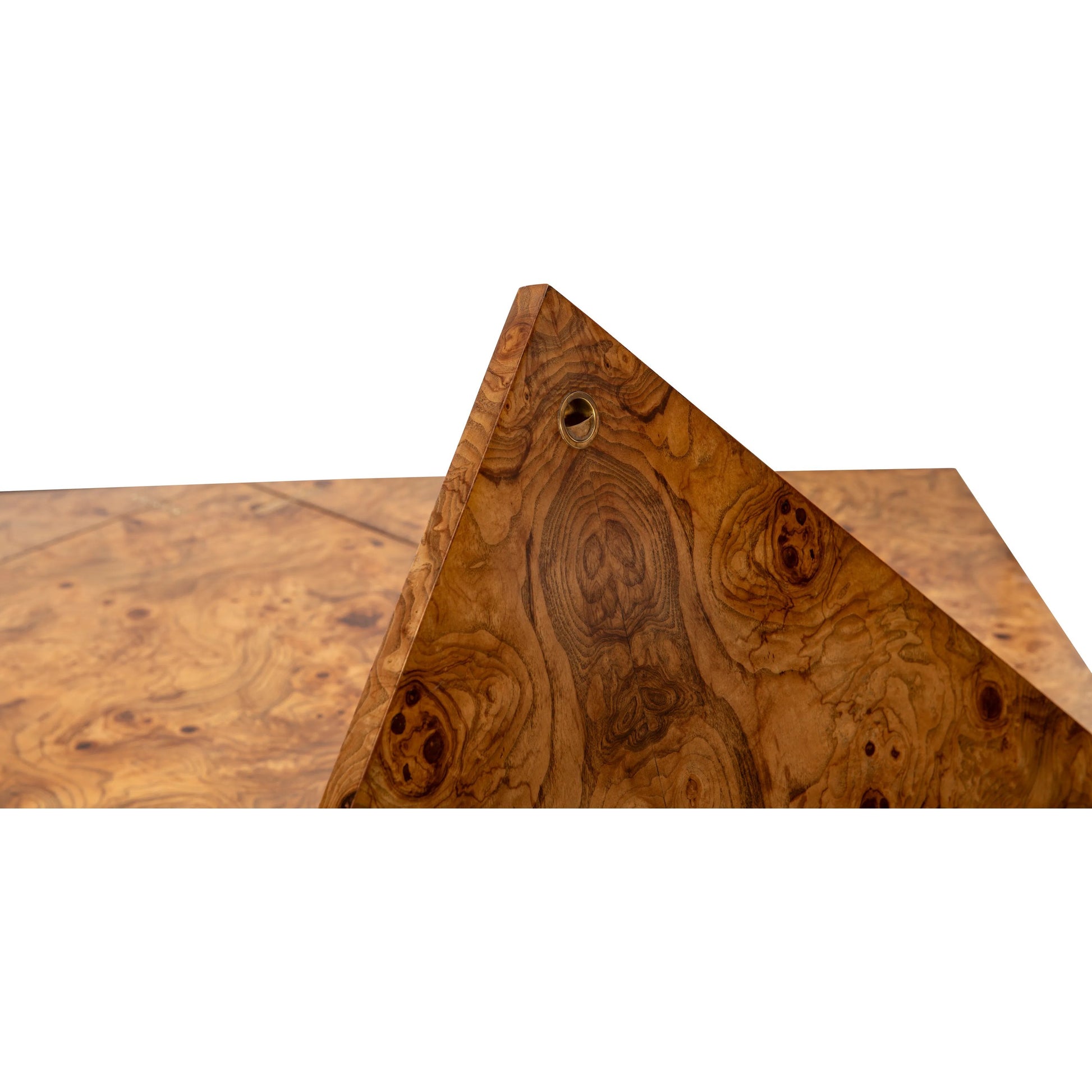 Basil Game Table by Maitland-Smith in olive ash burl. Made from unique in a traditional style.