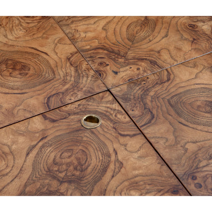 Basil Game Table by Maitland-Smith in olive ash burl. Made from unique in a traditional style.
