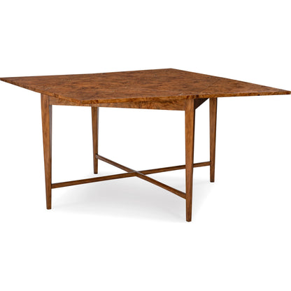 Basil Game Table by Maitland-Smith in olive ash burl. Made from unique in a traditional style.