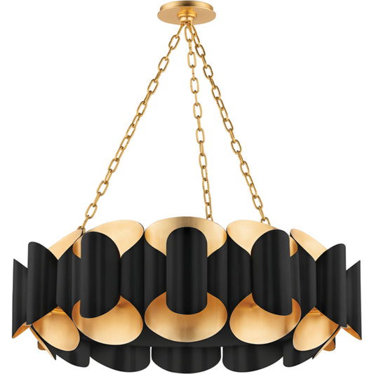 Banks Chandelier by Hudson Valley. Made from steel in a modern style.