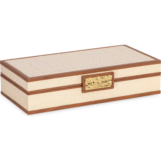 Cream Stacking Boxes by Maitland-Smith in cream. Made from unique in a unique style.