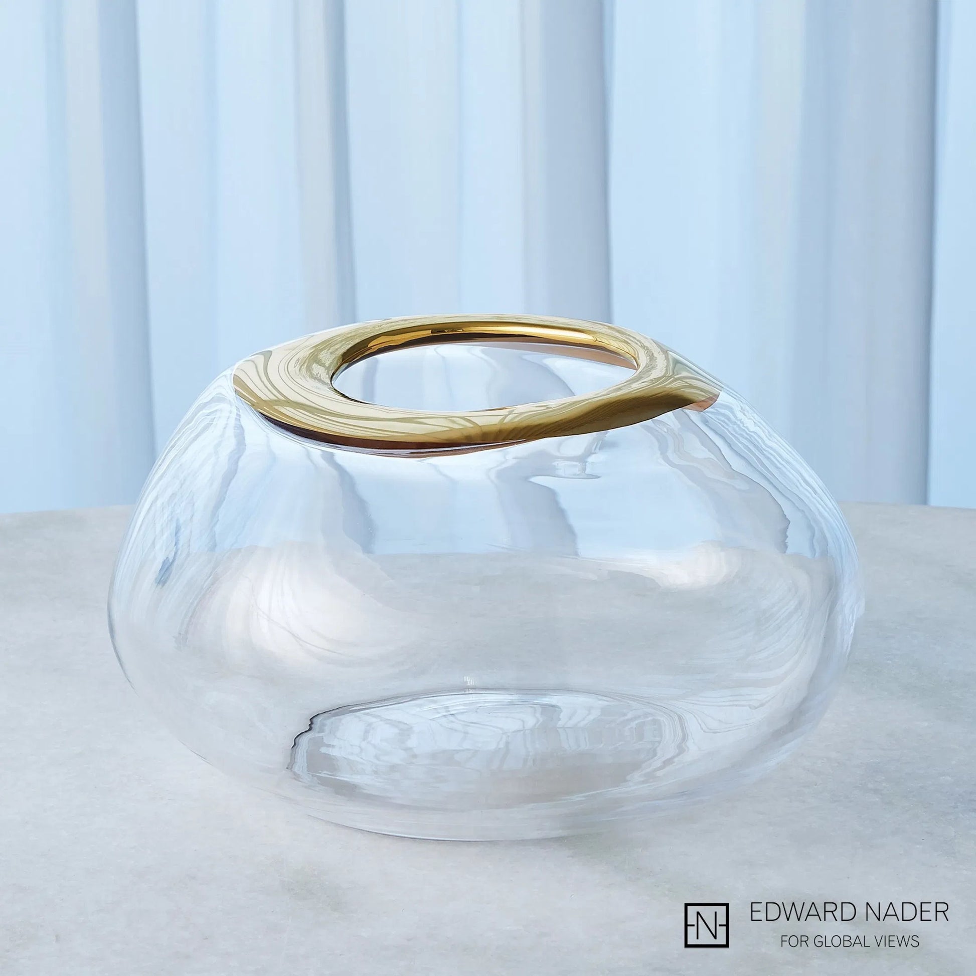 Organic Formed Vase by Global Views. Made from unique in a eclectic & global style.
