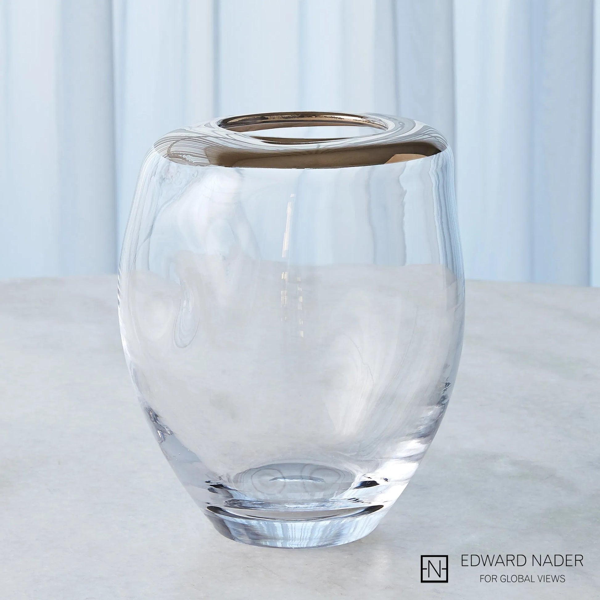 Organic Formed Vase by Global Views. Made from unique in a eclectic & global style.