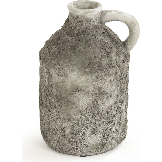 Round Pitcher in Grey by Zentique in gray and polyresin. Made from polyresin in a cottage & farmhouse style.