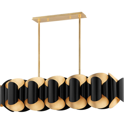 Banks Linear Pendant by Hudson Valley. Made from steel in a modern style.