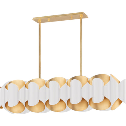 Banks Linear Pendant by Hudson Valley. Made from steel in a modern style.