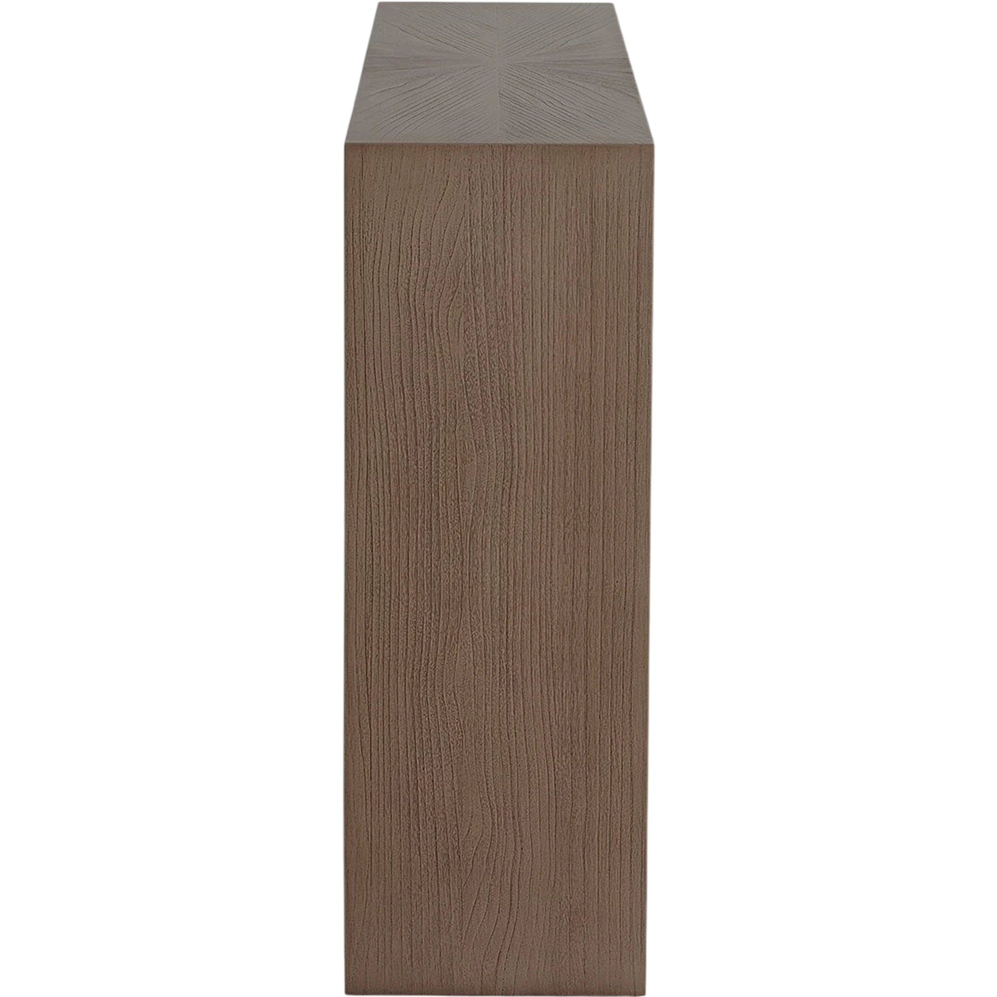 Arches Console by Global Views in nutmeg. Made from mahogany in a transitional style.
