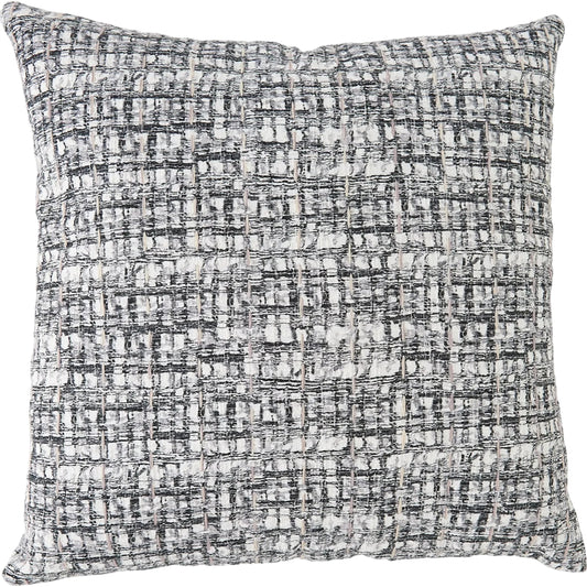 Gabrielle Pillow by Global Views in subdued gray. Made from fabric from midrul; coco fabric-multi; 100% cotton; exclusive of decoration; coo india in a rustic style.
