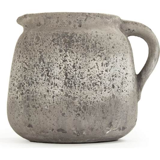8562L Jar by Zentique in gray and terracotta. Made from terracotta in a cottage & farmhouse style.