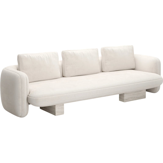 Overlap Sofa by Caracole. Made from stone in a transitional style.