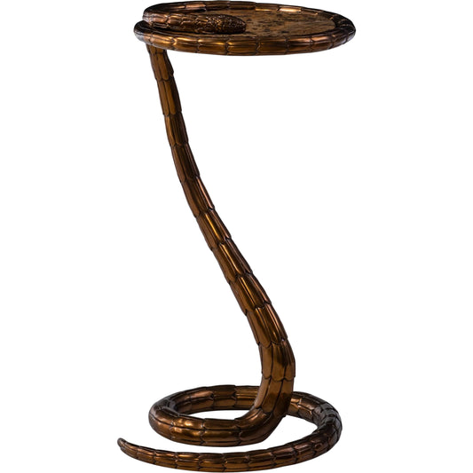 Serpent Drink Table by Maitland-Smith in polished. Made from unique in a unique style.