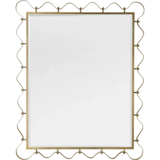 Les Vagues Mirror by Global Views in brass. Made from unique in a unique style.