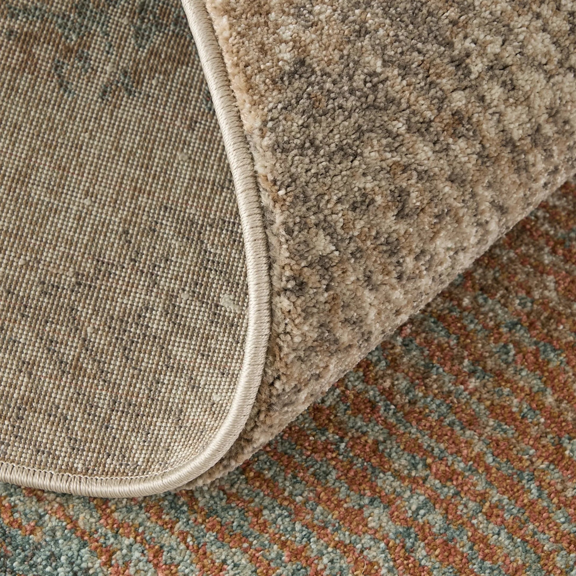 Eden EDN39QTF Rug by Feizy in brown, tan, blue. Made from polypropylene in a unique style.