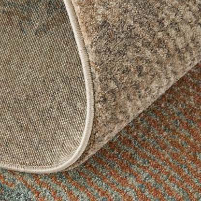 Eden EDN39QTF Rug by Feizy in brown, tan, blue. Made from polypropylene in a unique style.