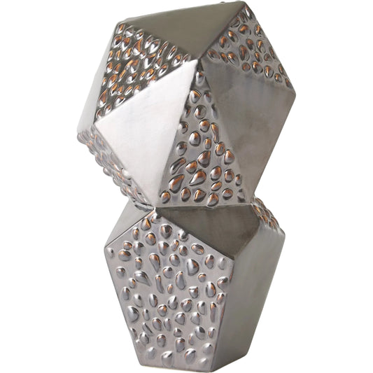 Les Facettes Sculpture by Global Views in matte antique bronze. Made from ceramic in a unique style.