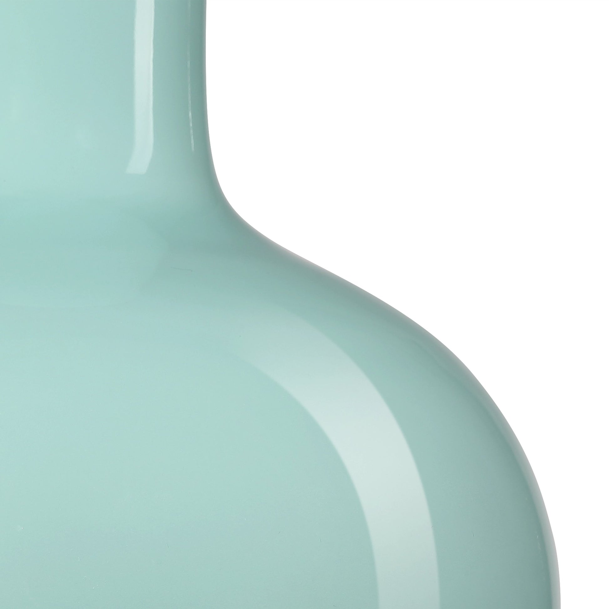 Celadon Green Straight Neck Vase by Currey and Company in celadon green. Made from porcelain in a modern style.